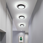 Lampada da soffitto Rouson – LED – Bianco – Ø 30 cm – Design moderno per soggiorni e corridoi