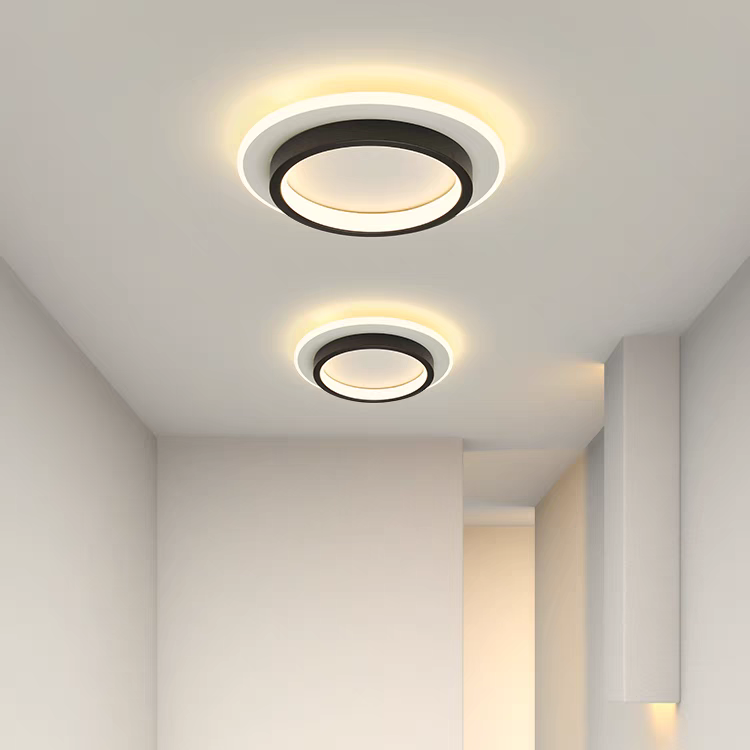 Lampada da soffitto Rouson – LED – Bianco – Ø 30 cm – Design moderno per soggiorni e corridoi