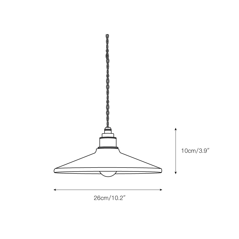Lampada a sospensione con paralume rustico