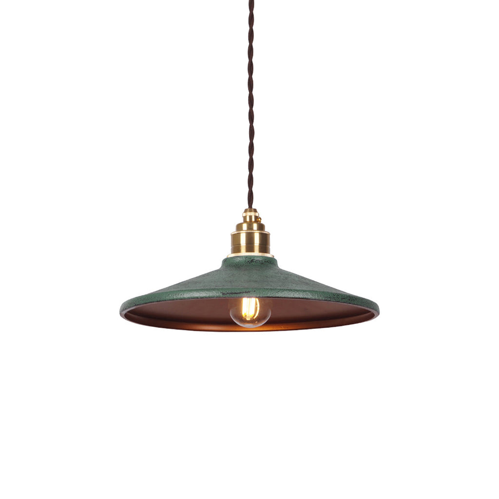 Lampada a sospensione con paralume rustico