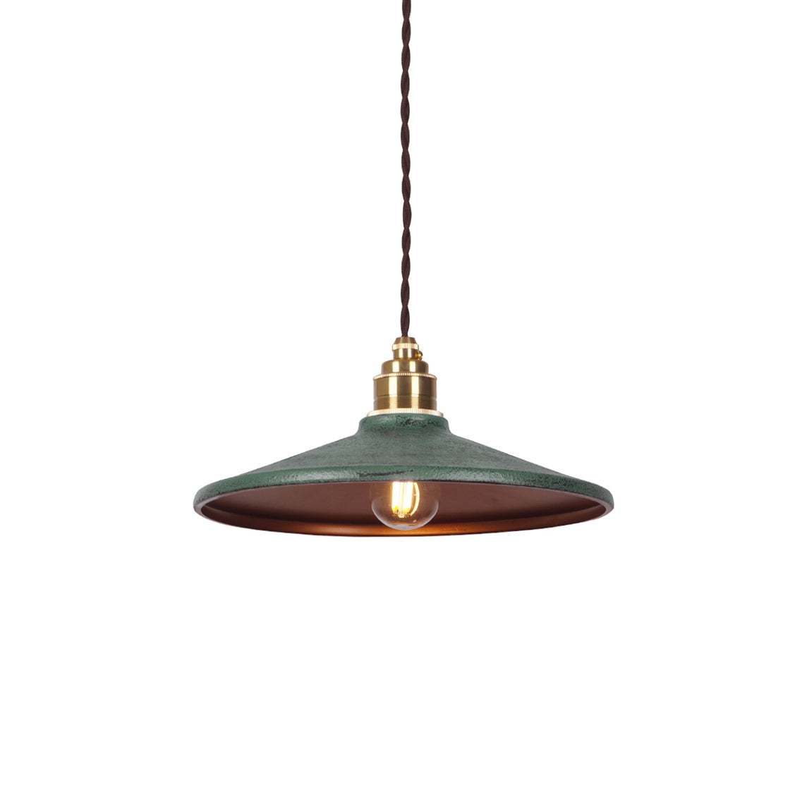 Lampada a sospensione con paralume rustico