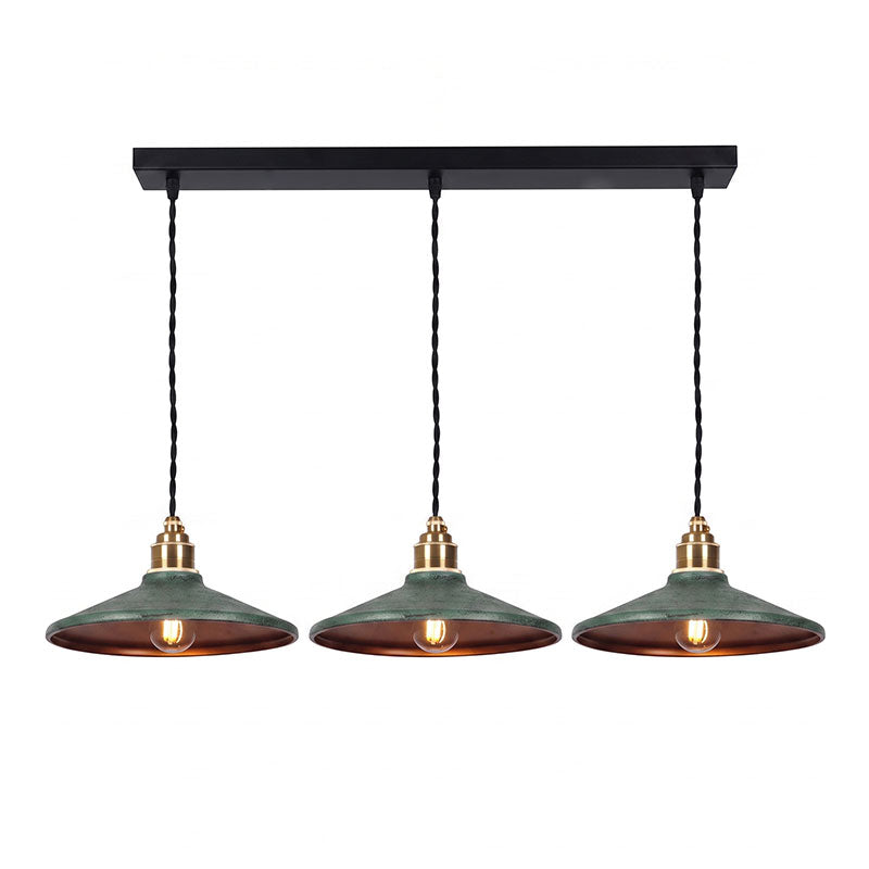Lampada a sospensione con paralume rustico