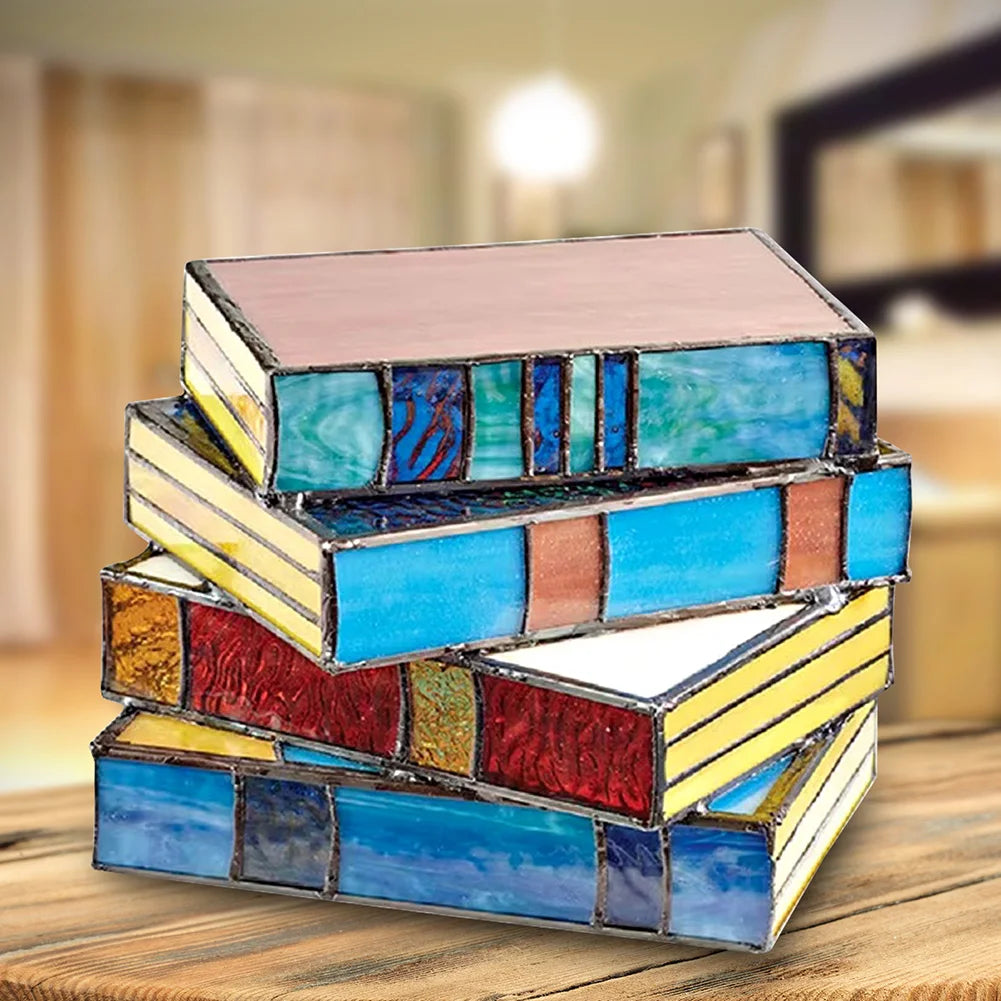 BookGlow - Lampada da tavolo creativa a forma di libro con illuminazione regolabile