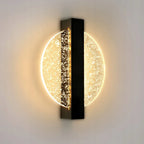 LumaLeaf Pannello Rotondo da Parete – Lampada da Parete LED Moderna con Foglia Argento e Luce Calda (3500K)