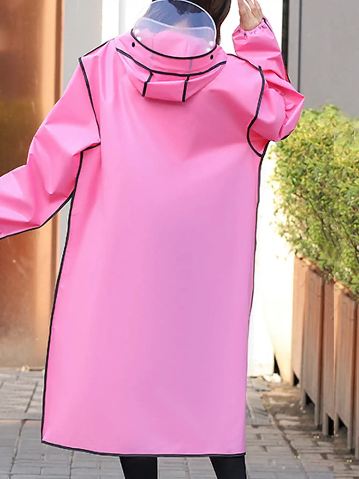 Poncho Impermeabile Unisex Lunghezza Completa – Giacca a Vento con Finitura Riflettente