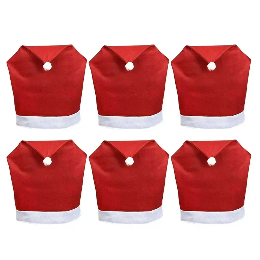 Copri Sedia di Natale – Cappelli di Babbo Natale per Sedie da Pranzo