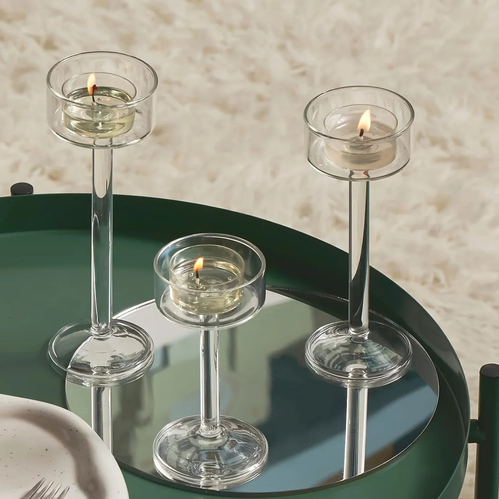 Set di Candelabri in Vetro LumaVase