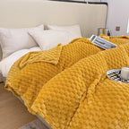 Caelidra - Coperta in Velluto a Righe Calda e Accogliente per Divano e Letto