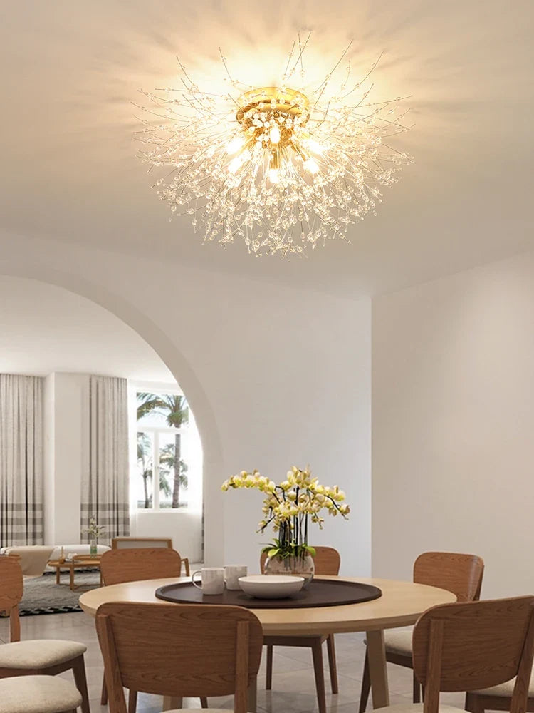 Dandeluxe Palla di Dente di Leone Lampada da Soffitto in Cristallo