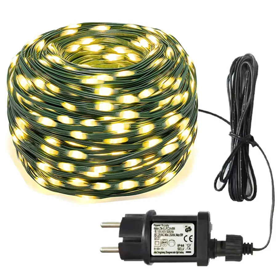GLOWLINE – 10M-100M Catena di Luci LED Impermeabile con 8 Modalità