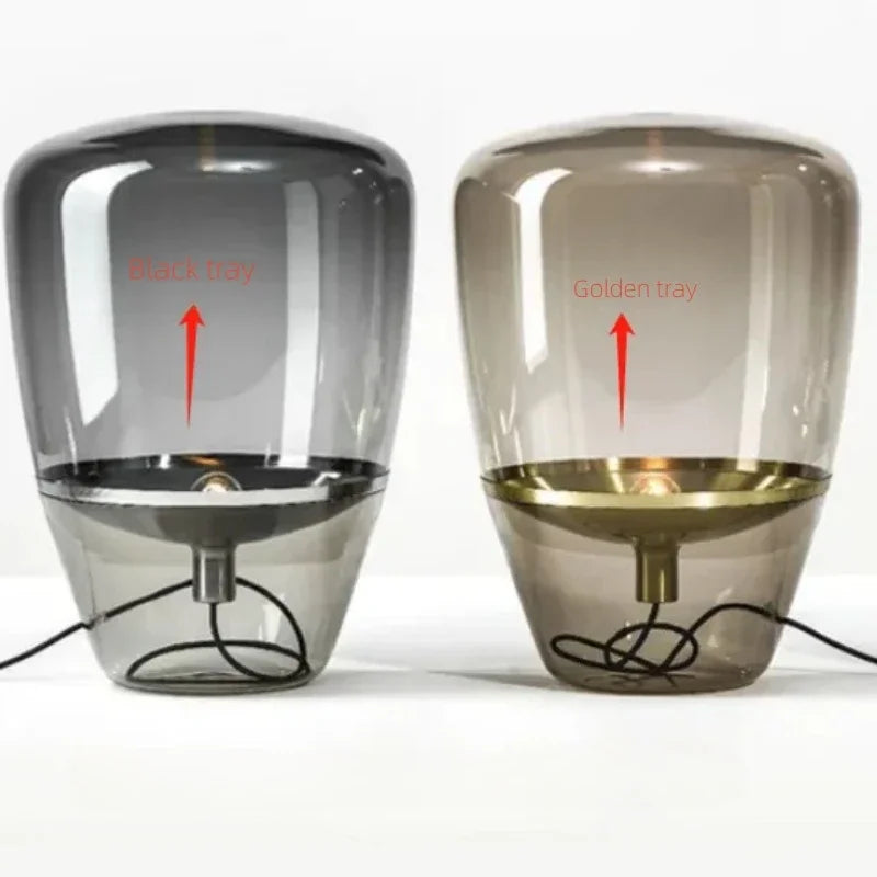AuroraGlow – Lampada da Tavolo in Vetro LED Design Scandinavo