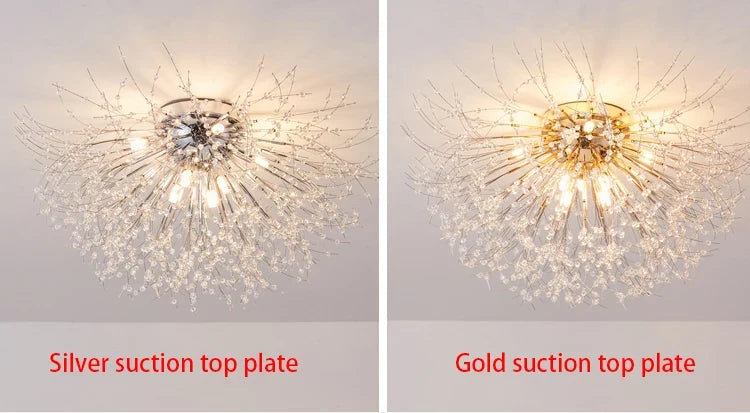 Dandeluxe Palla di Dente di Leone Lampada da Soffitto in Cristallo