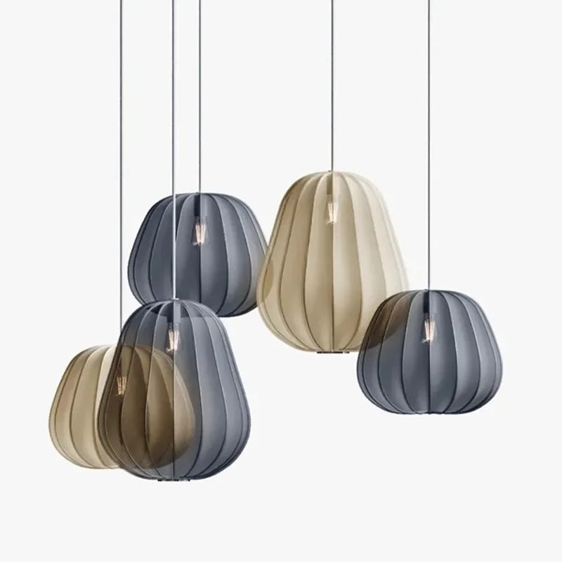 Lampadario in tessuto elegante wabi-sabi