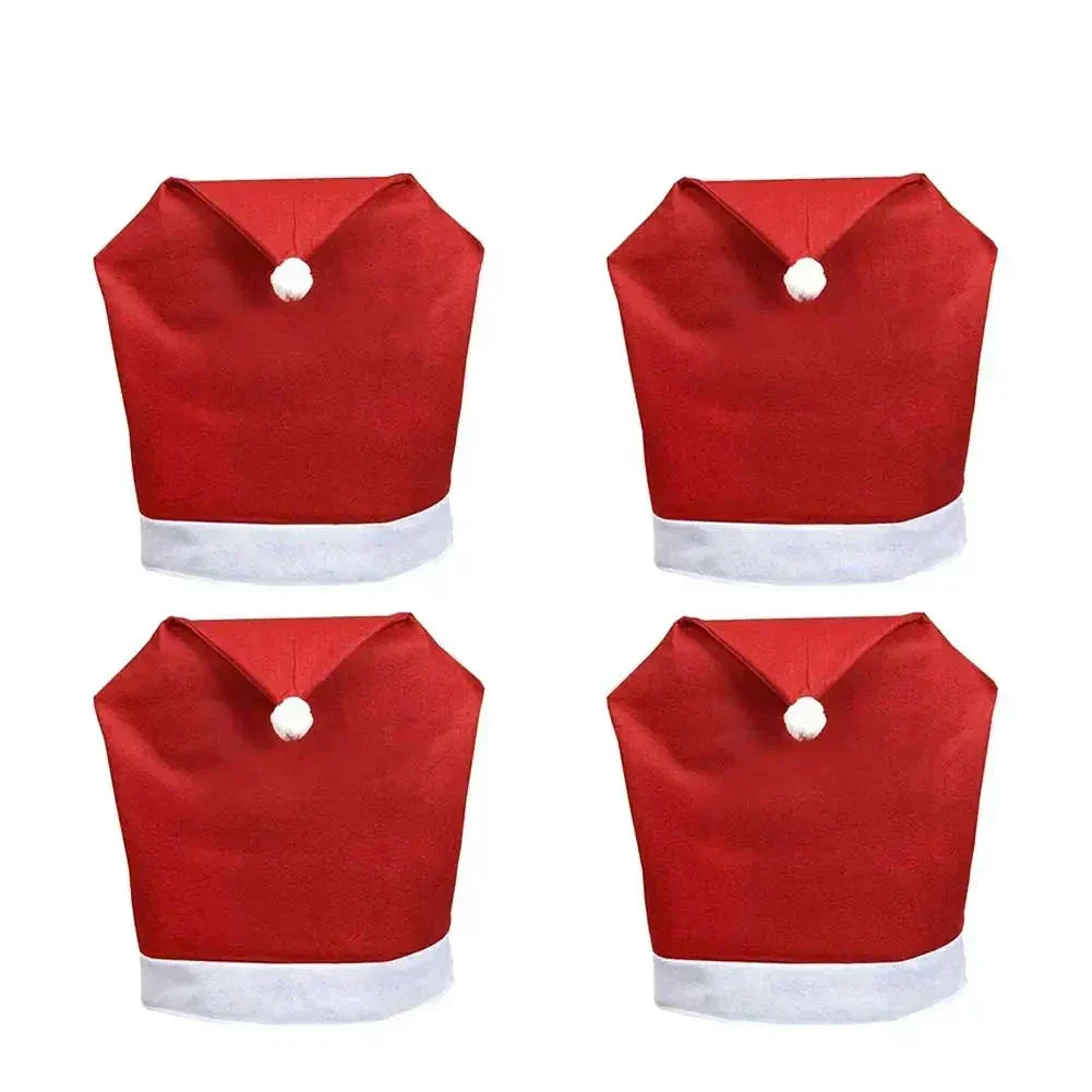 Copri Sedia di Natale – Cappelli di Babbo Natale per Sedie da Pranzo