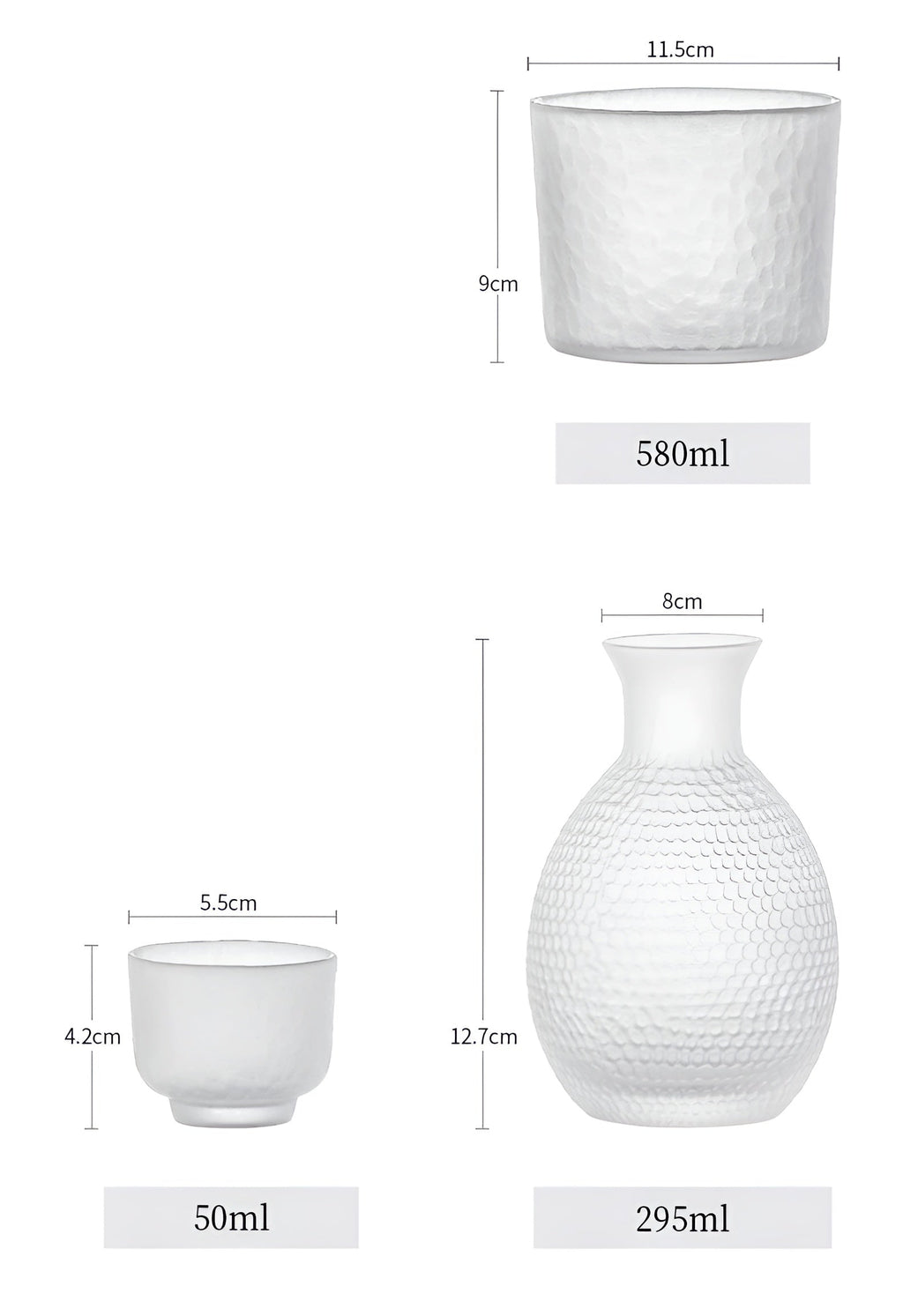 Set di Vetro Giapponese – Elegante Set per Sake e Whisky | Perfetto per Bar e Casa
