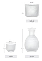 Set di Vetro Giapponese – Elegante Set per Sake e Whisky | Perfetto per Bar e Casa
