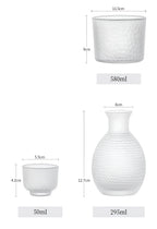 Set di Vetro Giapponese – Elegante Set per Sake e Whisky | Perfetto per Bar e Casa