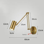 LUXARM Lampada da Parete Regolabile con Braccio Lungo