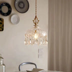 Lampada a sospensione in vetro retro francese