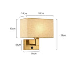 Lampada da Parete Moderna con Paralume in Tessuto