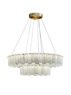 LumiMarble | Elegante Lampada a Sospensione in Marmo e Rame