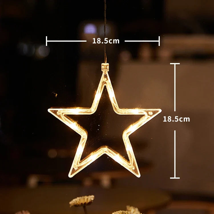 SantaGlow Illuminazione LED per Finestra con Ventosa