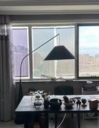 LumiArc – Lampada da terra in legno di lusso con paralume in tessuto