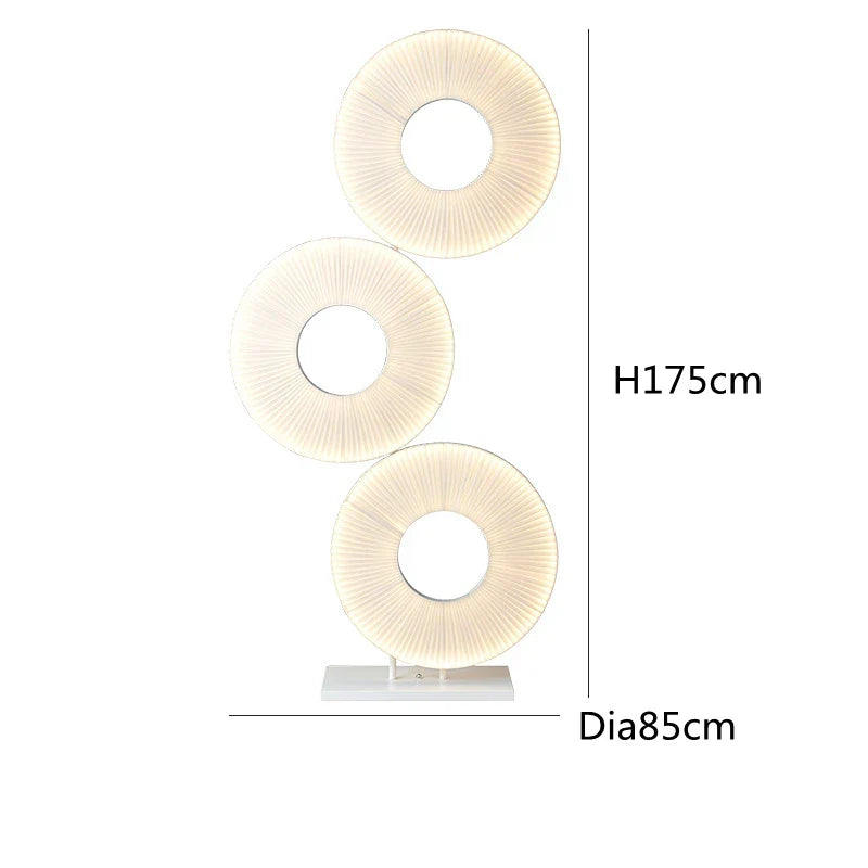 lampadario moderno in tessuto iris led per decorazione d'hotel
