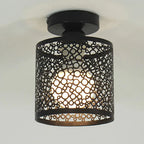 VintageIron Lamp - Lampada da soffitto in metallo retro con gabbia
