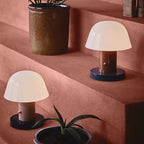 MushroomGlow - Lampada da tavolo ricaricabile con luminosità regolabile