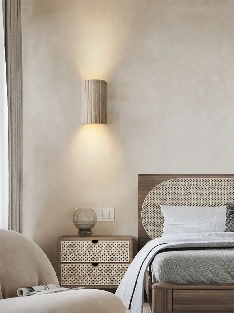 TerraLume Wabi-Sabi Travertino Lampada da Parete LED