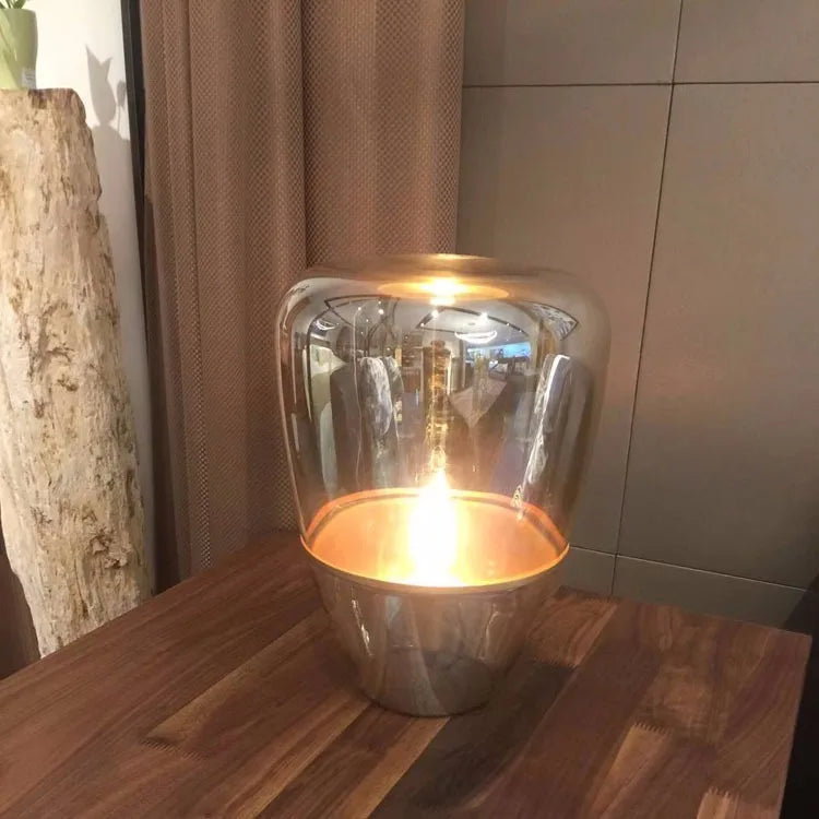 AuroraGlow – Lampada da Tavolo in Vetro LED Design Scandinavo