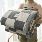 Coperta a Righe – Plaid Morbido per Divano e Letto con Motivo a Quadri Classico
