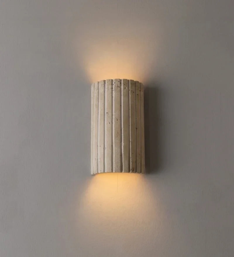 TerraLume Wabi-Sabi Travertino Lampada da Parete LED