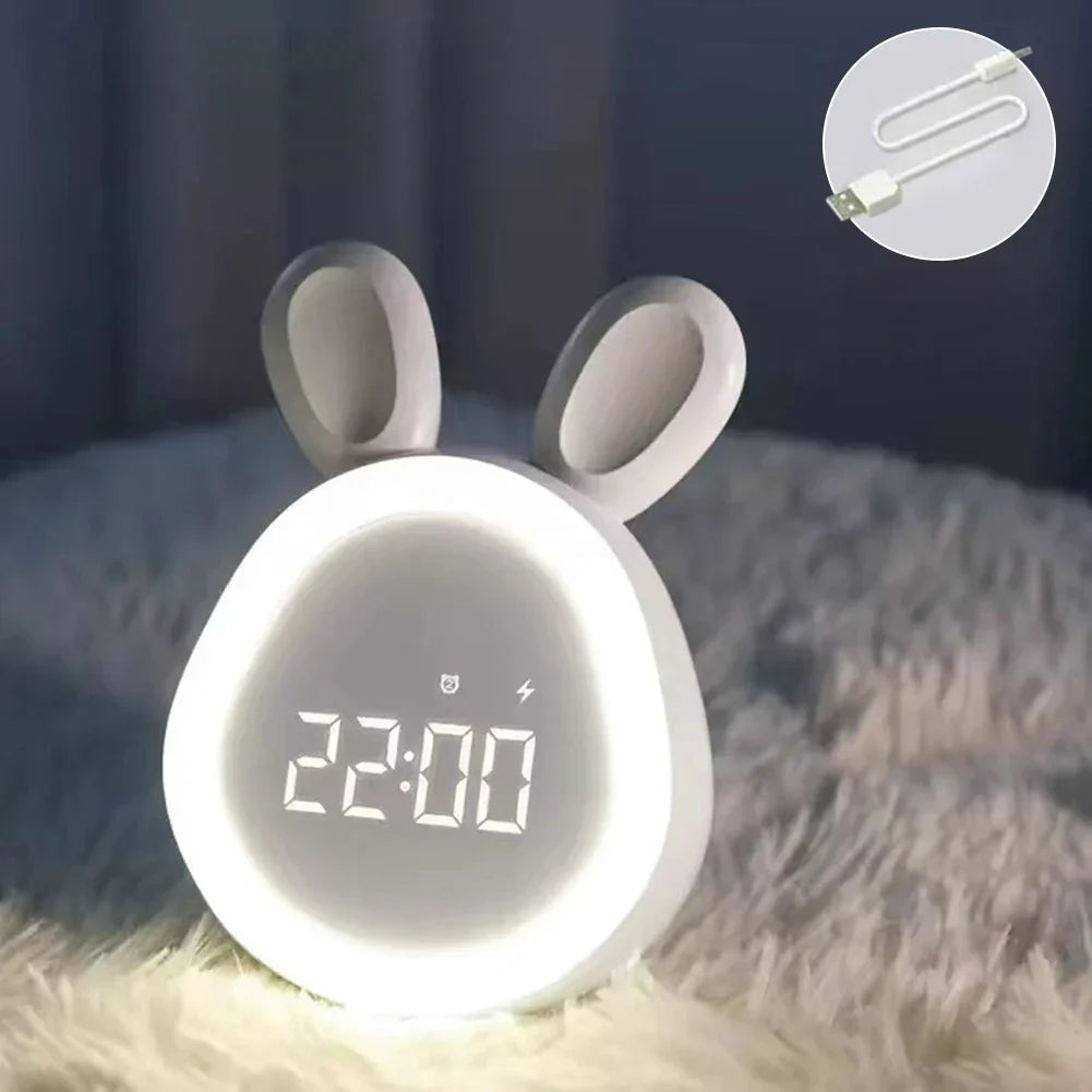 BunnyTime - Orologio Sveglia LED con Luce Regolabile per Mattine Felici