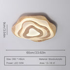 Lampadario LED in legno scandinavo chic