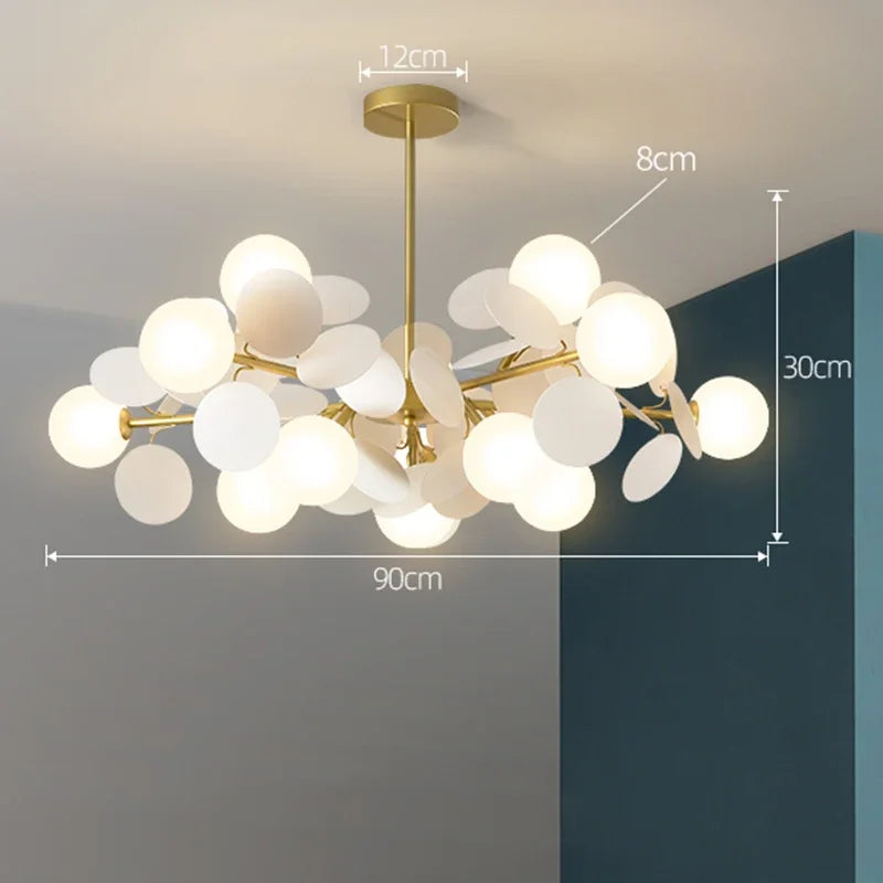 NatureGlow Lampadario a Rami Colorati