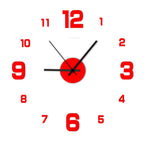 ClearView - Orologio da parete elegante senza cornice con numeri facili da leggere