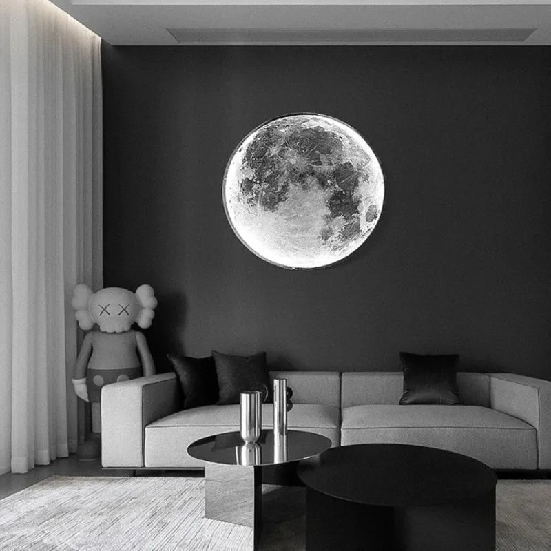 LunaGlow - Lampada da parete a LED minimalista a forma di luna per un'atmosfera accogliente