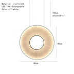 lampadario moderno in tessuto iris led per decorazione d'hotel