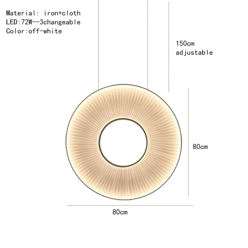 lampadario moderno in tessuto iris led per decorazione d'hotel