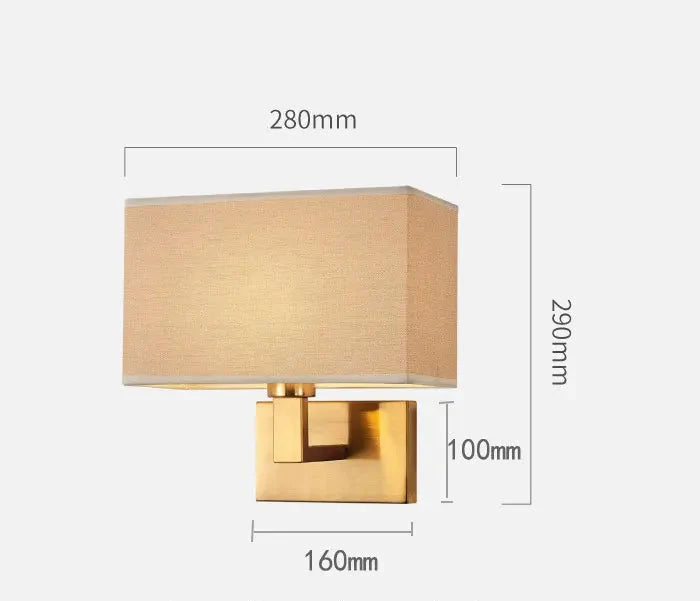 Lampada da Parete Moderna con Paralume in Tessuto