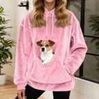 Felpa Oversized in Fleece con Tasca a Marsupio – Maglione Caldo da Donna per Casa