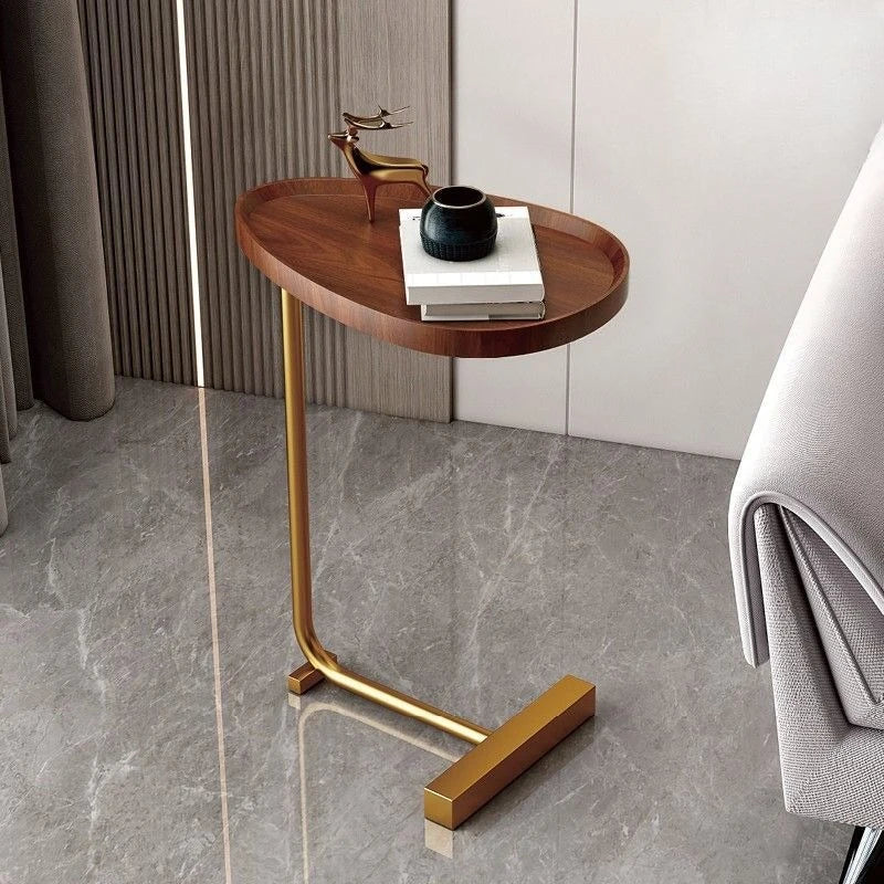 Nirethia - Tavolino Mobile a Forma di C Ideale per Divano o Letto