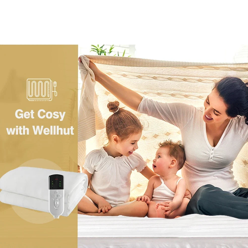Coperta Elettrica 150×80 cm – 3 Livelli di Calore, Timer e Sicurezza