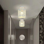 VintageIron Lamp - Lampada da soffitto in metallo retro con gabbia