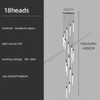 lampadario moderno sospeso per illuminazione interna design loft