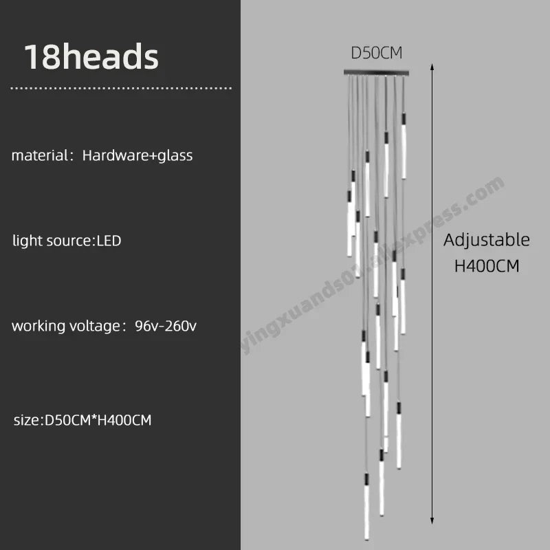 lampadario moderno sospeso per illuminazione interna design loft
