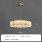 LumiMarble | Elegante Lampada a Sospensione in Marmo e Rame