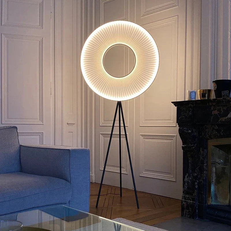 lampadario moderno in tessuto iris led per decorazione d'hotel